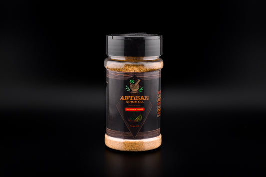 Jar of Artisan Spice Co Portuguese Chicken seasoning.